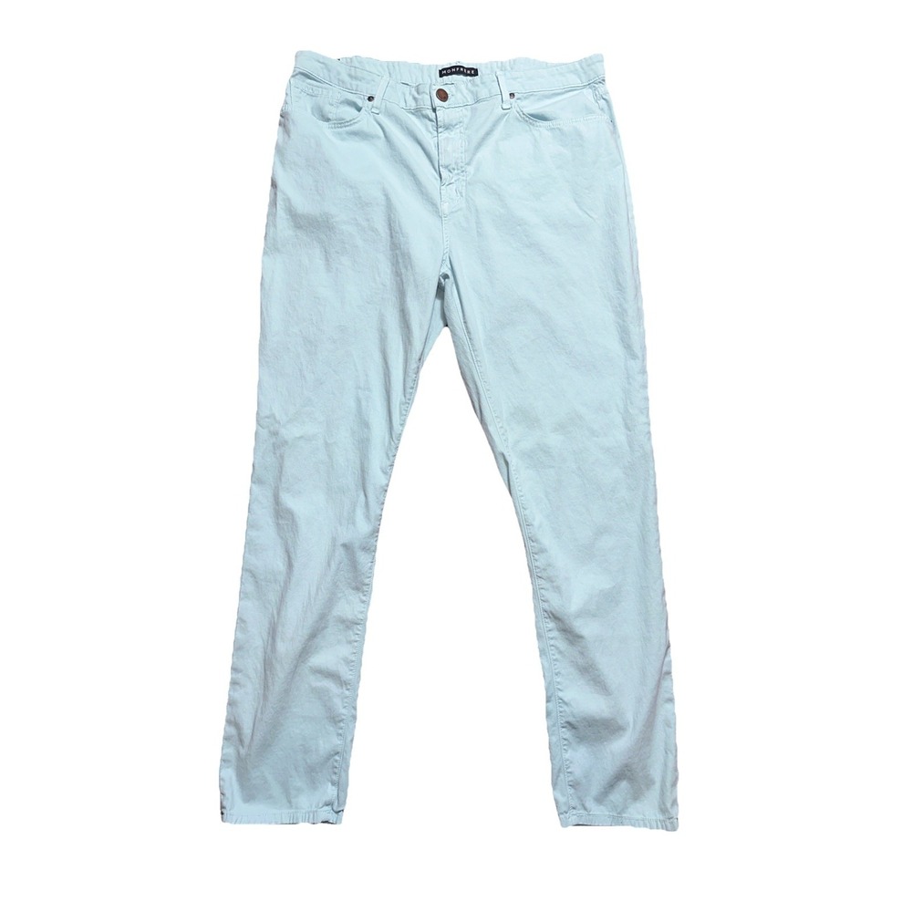Monfrere Jeans Brando Mens 40 Linen Stretch Sky blue 40x34 Fit